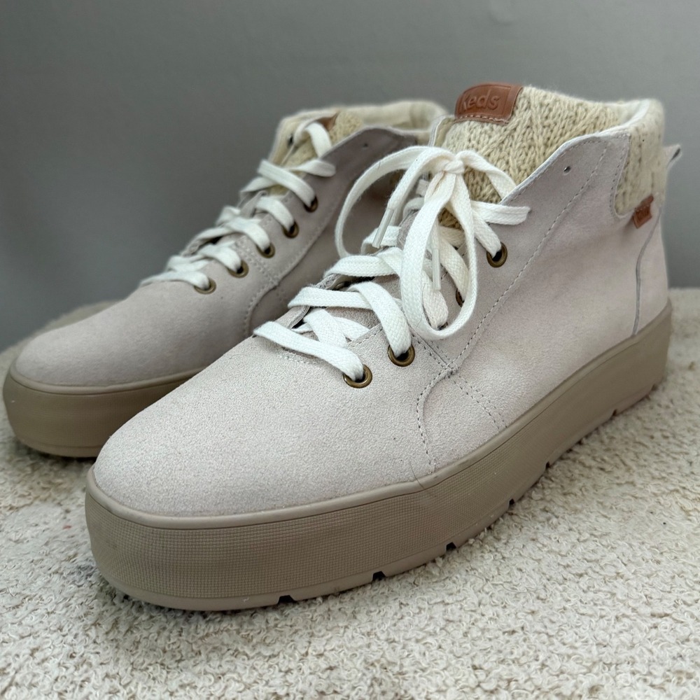 Keds Scout Boot II Tan Suede High Top Sneakers Cottagecore Boho 9.5 NEW